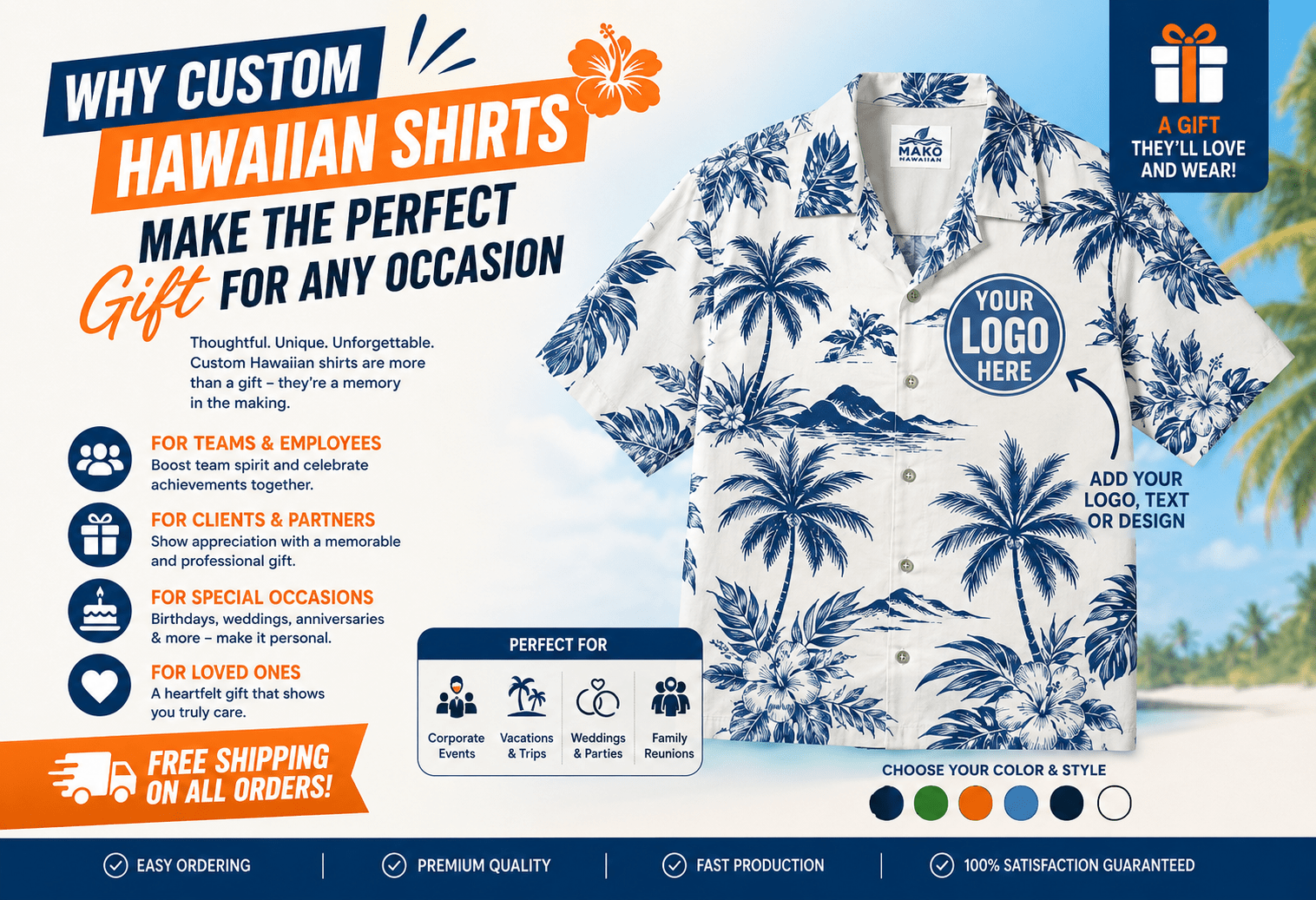 Why Custom Hawaiian Shirts Make the Perfect Gift for Any Occasion - Mako Hawaiian