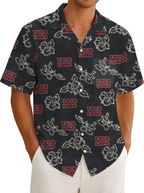 Custom Black Hibiscus Hawaiian Shirt With Live Preview 1