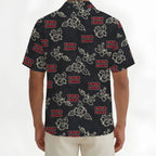 Custom Black Hibiscus Hawaiian Shirt With Live Preview 2
