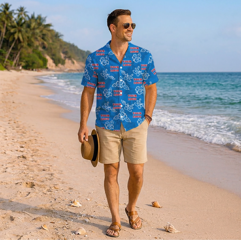 Custom Blue Hibiscus Hawaiian Shirt With Live Preview 6