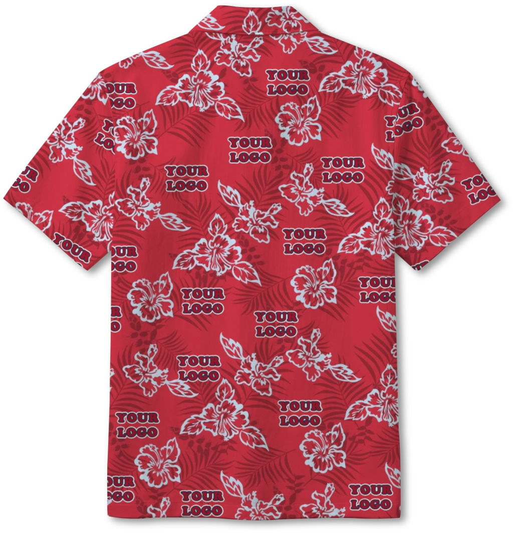 Custom Red Hibiscus Hawaiian Shirt With Live Preview 4