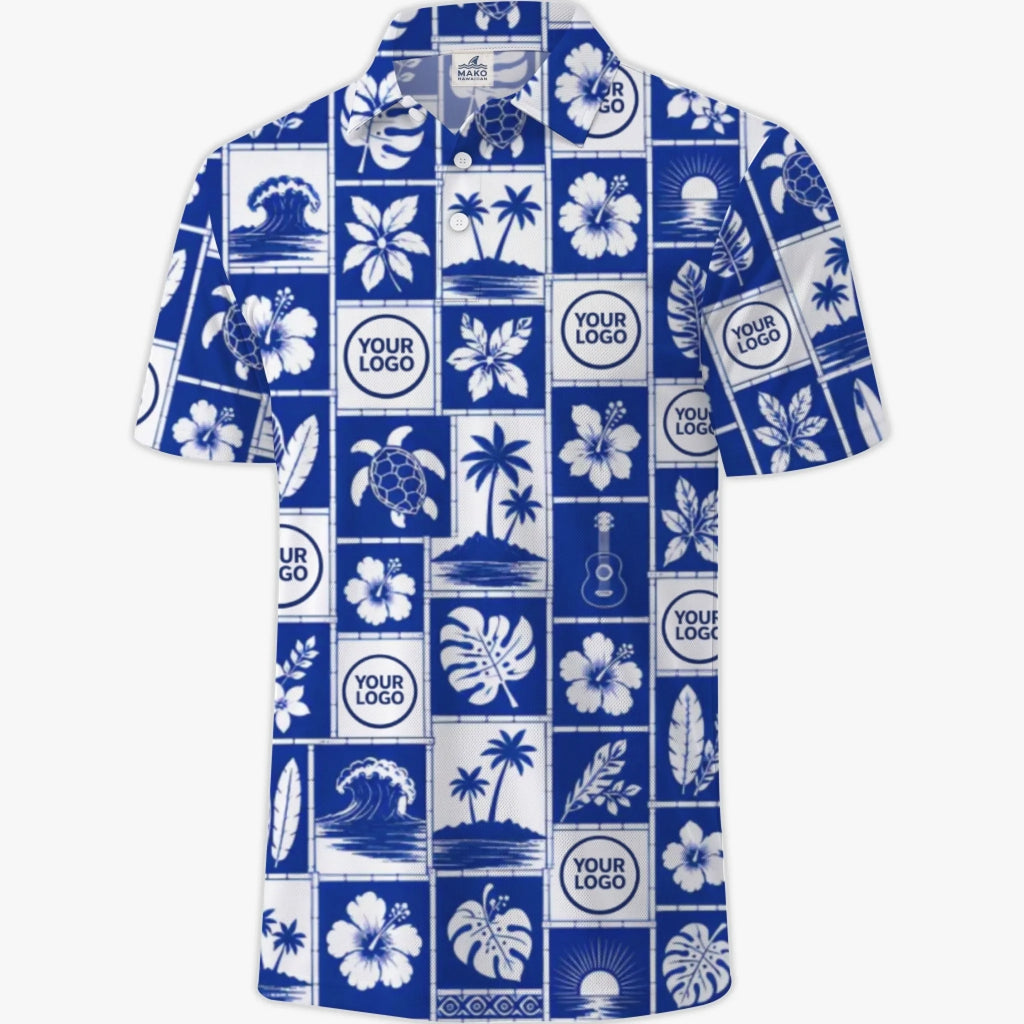 Custom Hibiscus Polo Shirt With Preview3