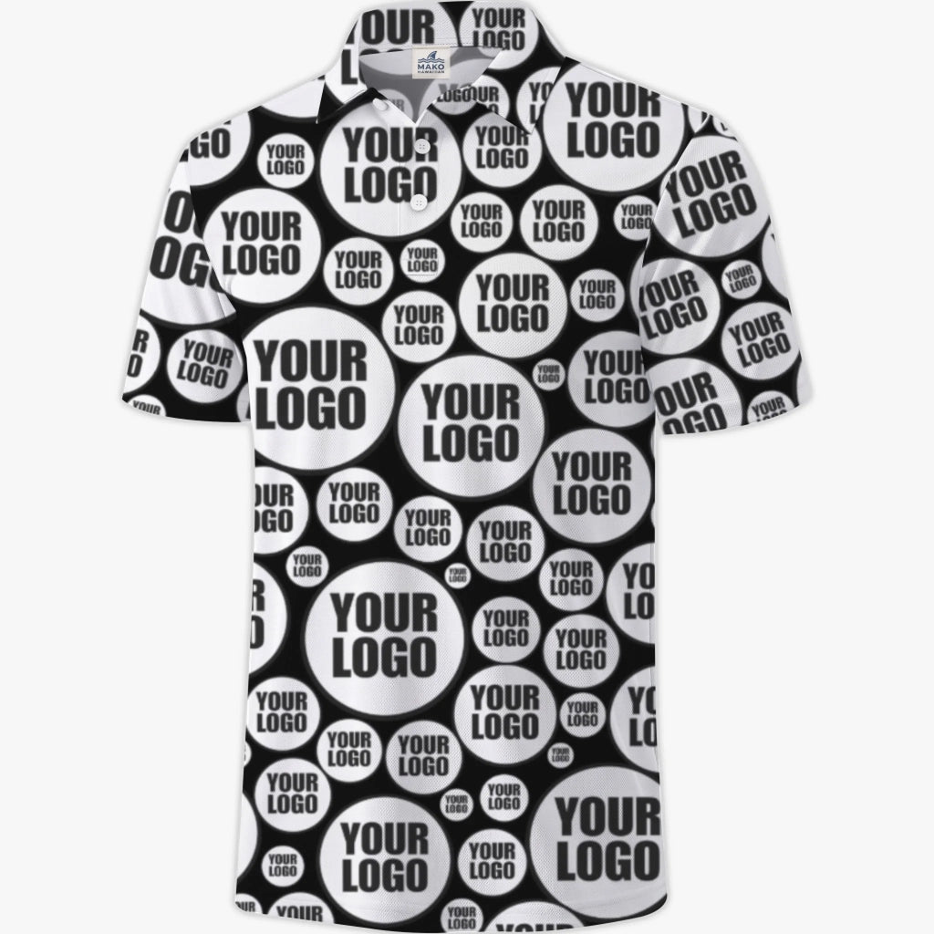 Custom Circle Logo Pattern Polo Shirt3
