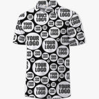 Custom Circle Logo Pattern Polo Shirt3