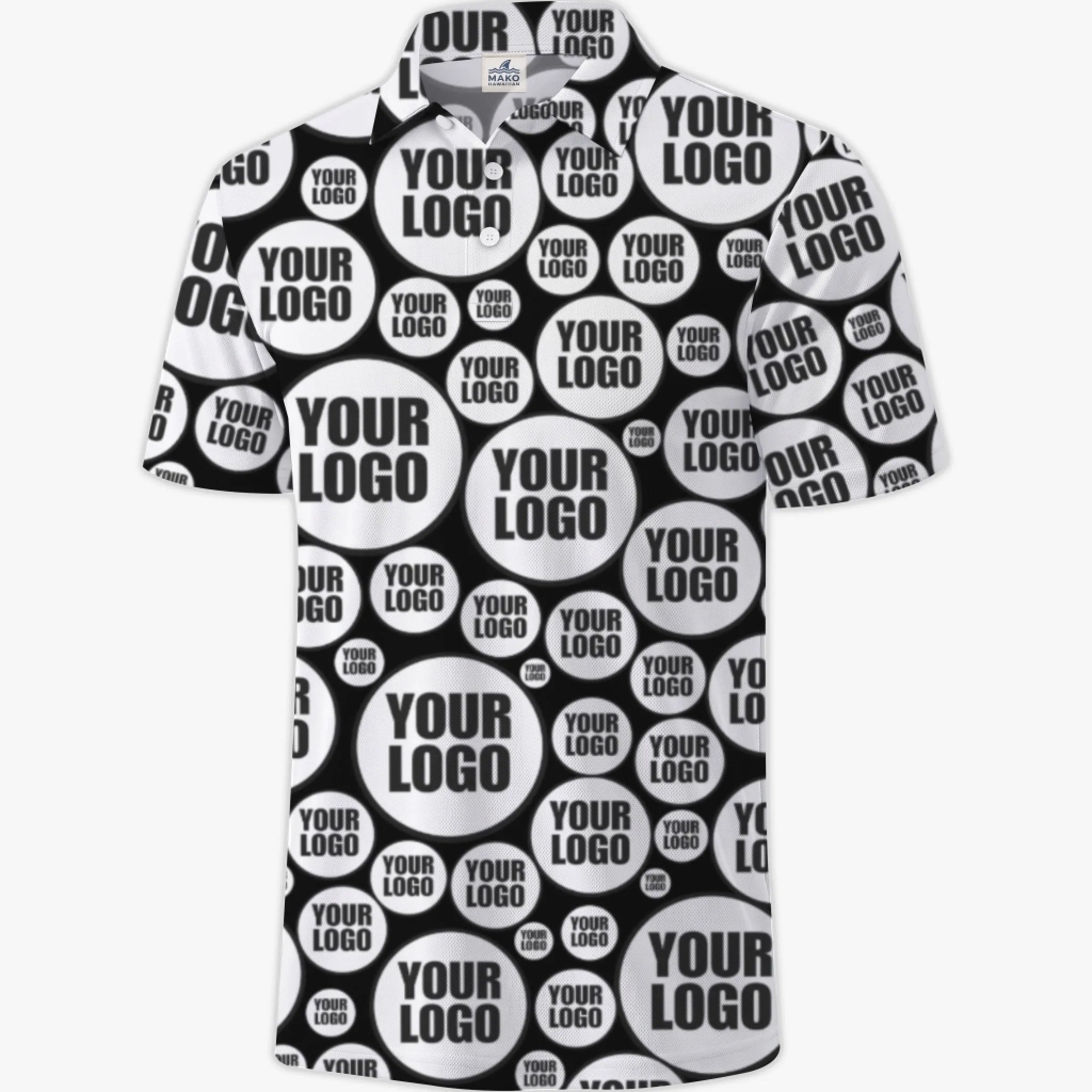 Custom Circle Logo Pattern Polo Shirt3