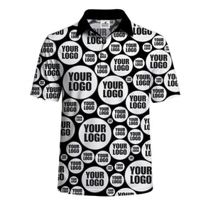 Custom Circle Logo Pattern Polo Shirt