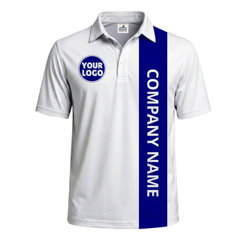 Corporate Vertical Stripe Polo Shirt With Custom Logo - Mako Hawaiian