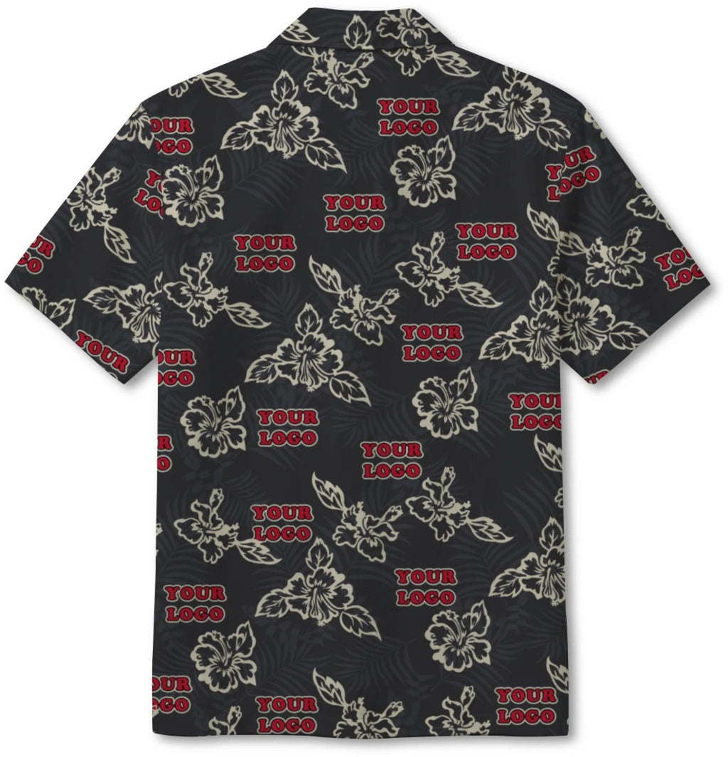 Custom Black Hibiscus Hawaiian Shirt With Live Preview - Mako Hawaiian