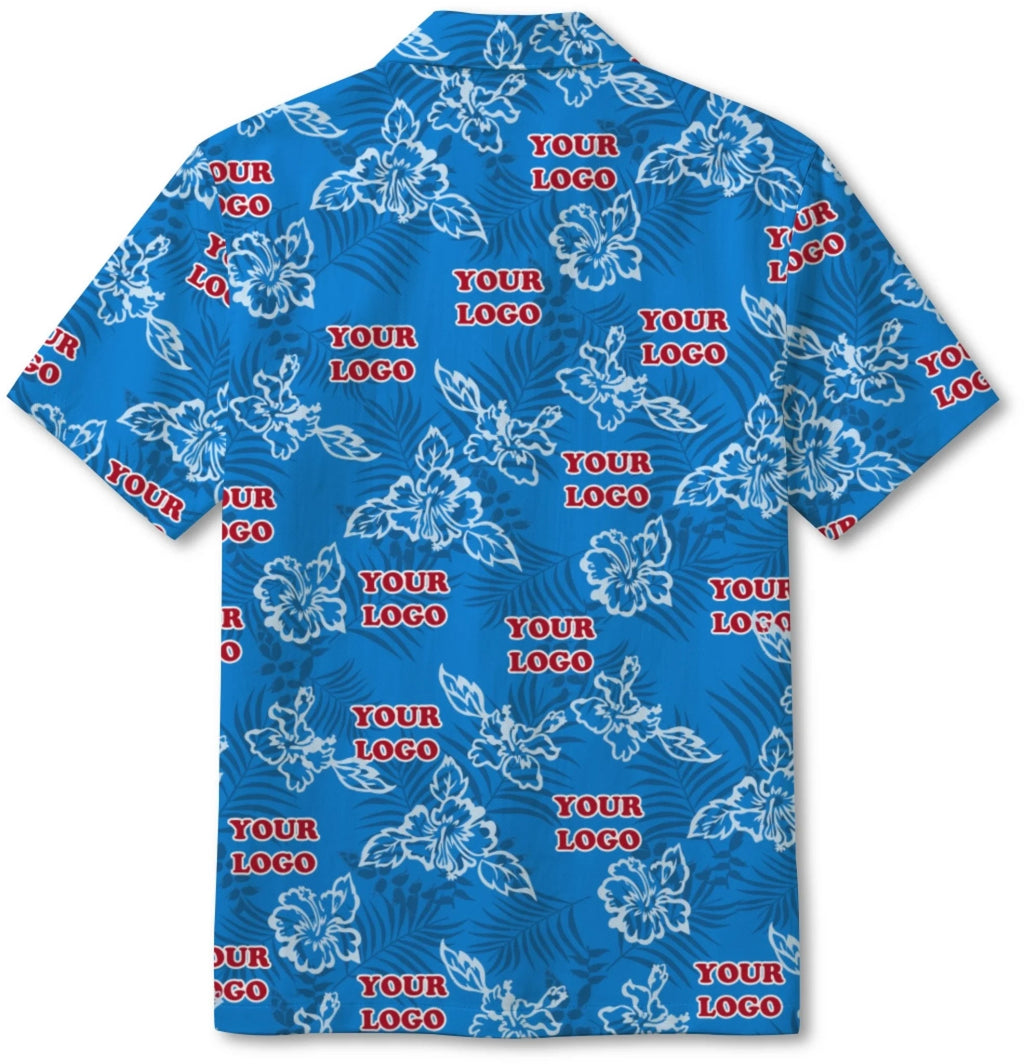 Custom Blue Hibiscus Hawaiian Shirt With Live Preview - Mako Hawaiian