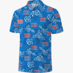 Custom Blue Hibiscus Polo Shirt With Live Preview - Mako Hawaiian