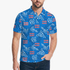 Custom Blue Hibiscus Polo Shirt With Live Preview - Mako Hawaiian