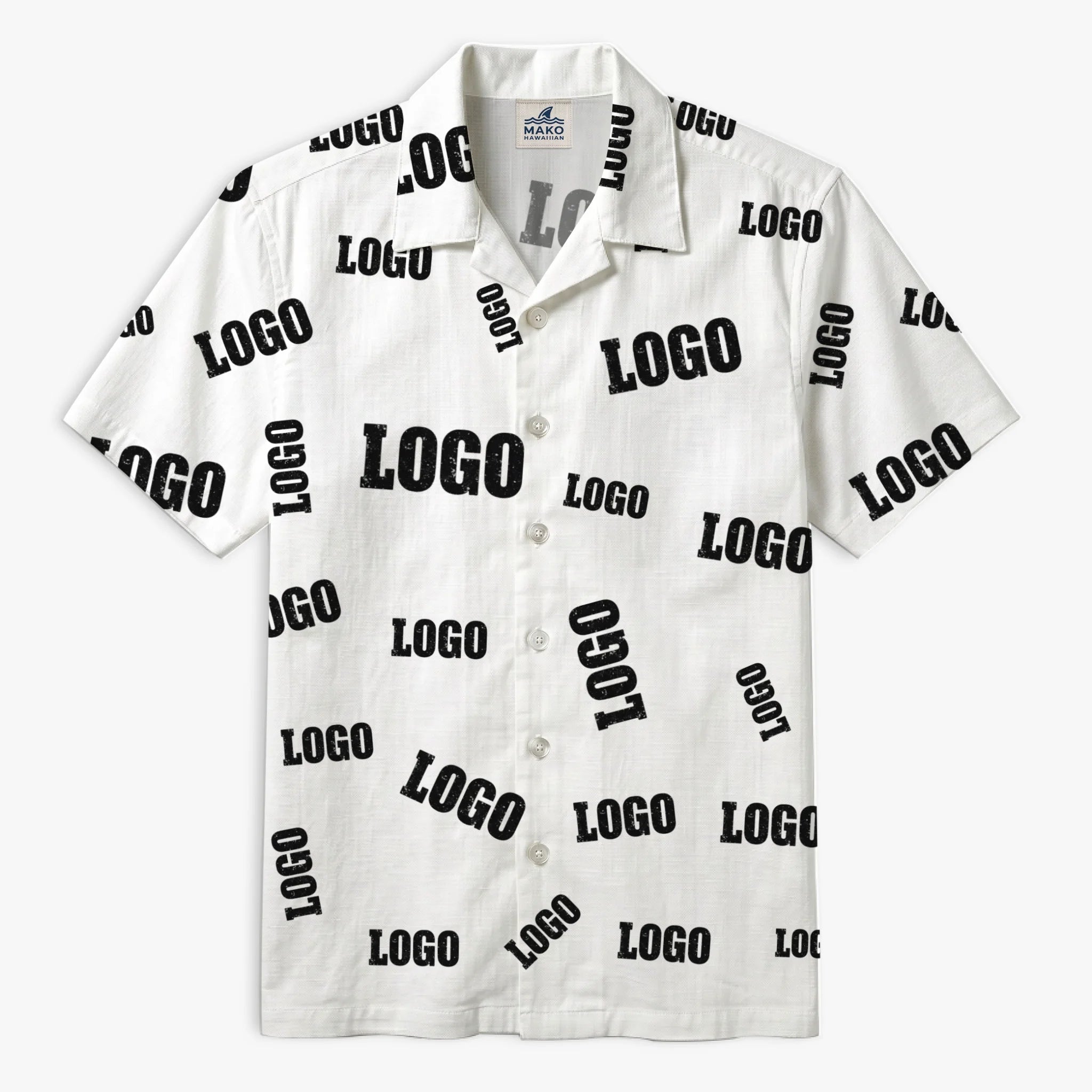 Custom Brand Logo Chaos AOP Shirt - Mako Hawaiian