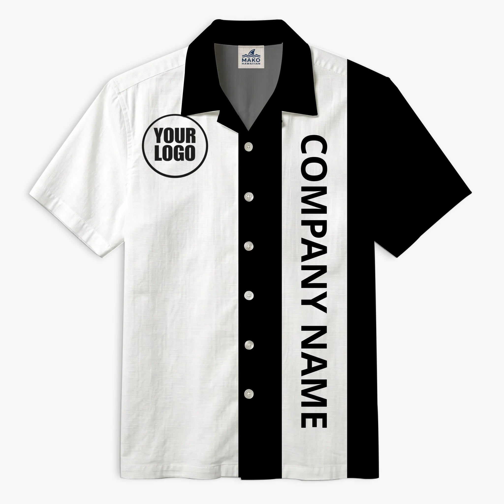 Custom Business Logo Hawaiian Shirt With Preview - Mako Hawaiian