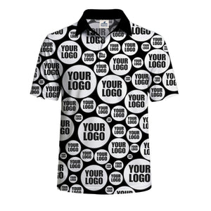 Custom Circle Logo Pattern Polo Shirt