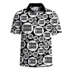 Custom Circle Logo Pattern Polo Shirt - Mako Hawaiian