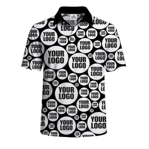 Custom Circle Logo Pattern Polo Shirt