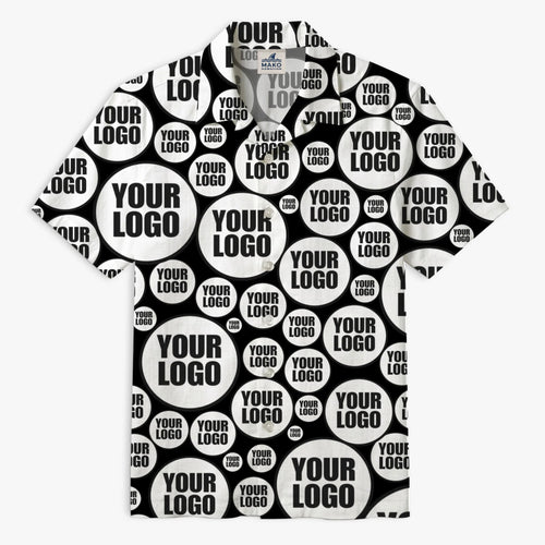 Custom Circle Logo Pattern Shirt - Mako Hawaiian