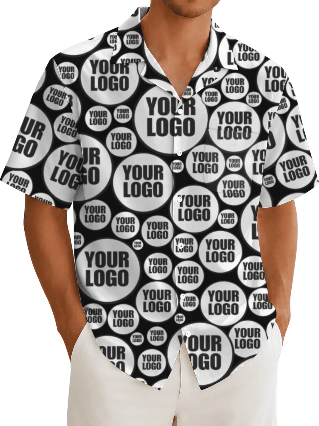 Custom Circle Logo Pattern Shirt - Mako Hawaiian