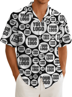 Custom Circle Logo Pattern Shirt - Mako Hawaiian