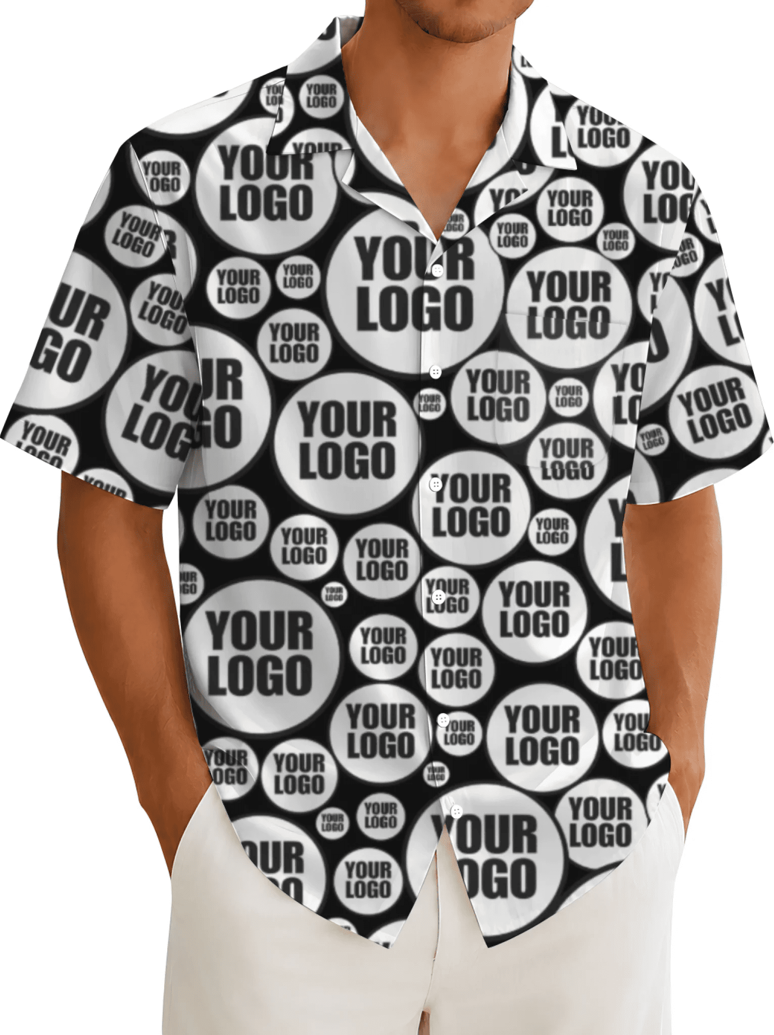 Custom Circle Logo Pattern Shirt - Mako Hawaiian