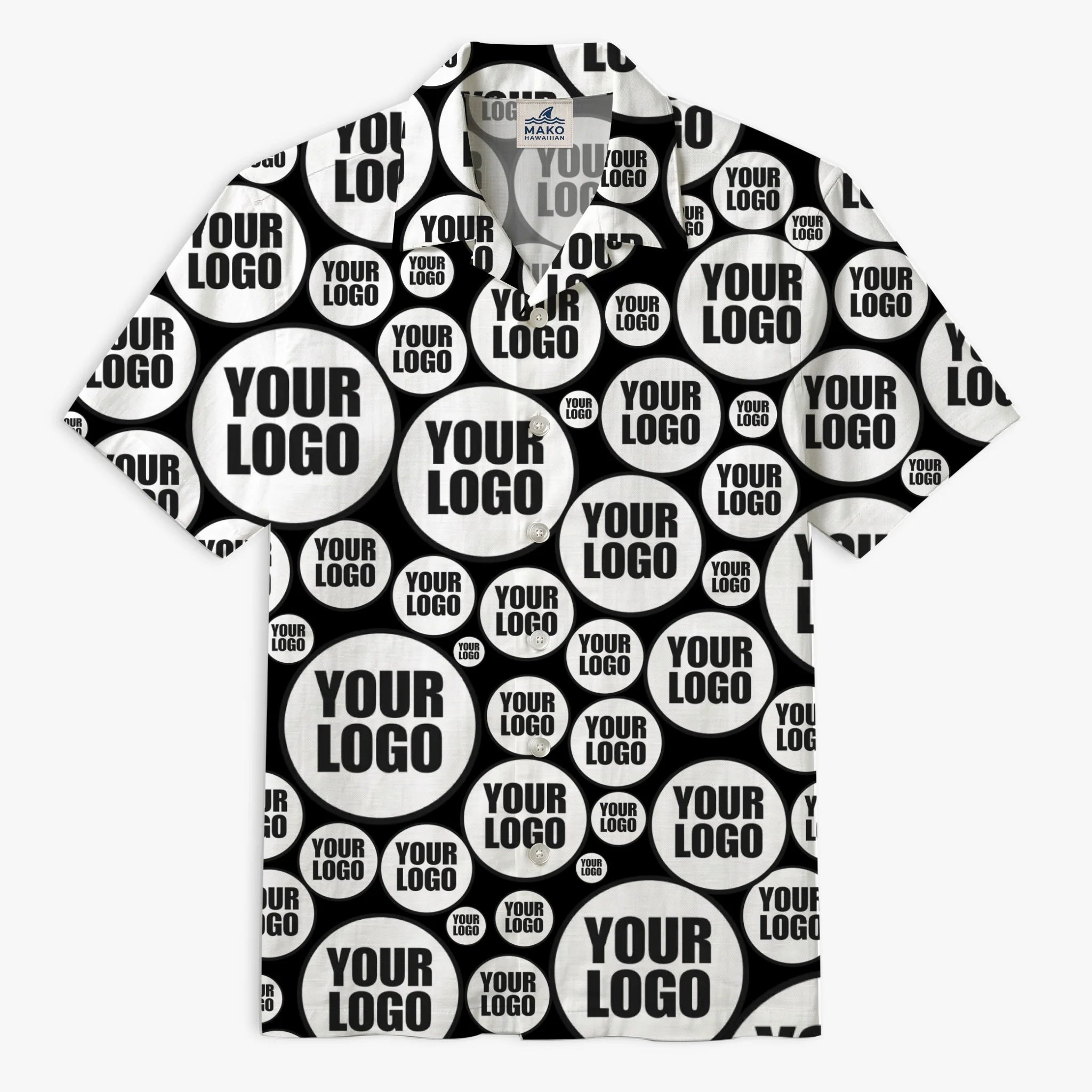 Custom Circle Logo Pattern Shirt - Mako Hawaiian