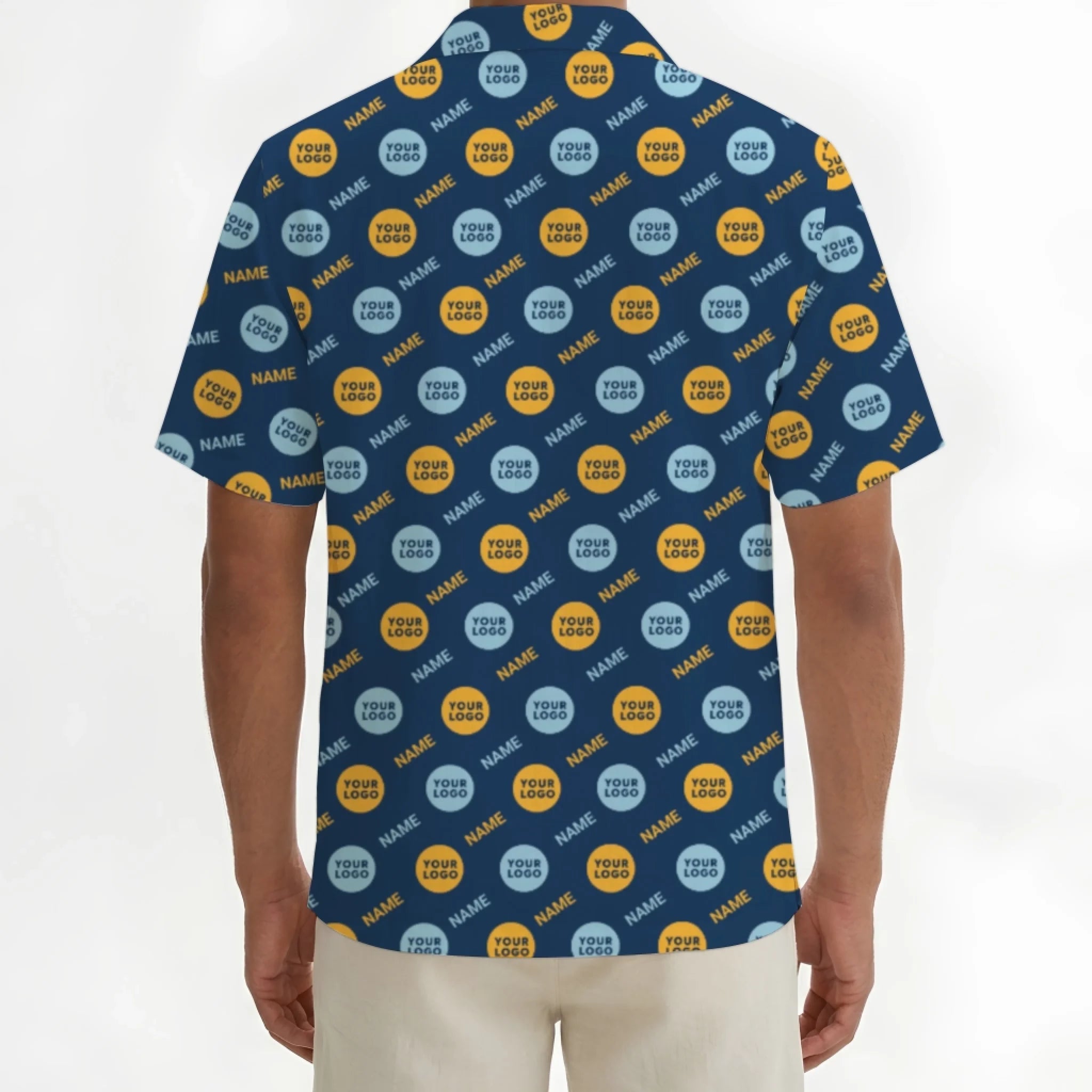 Custom Company Logo And Employee Name Hawaiian Shirt - Mako Hawaiian