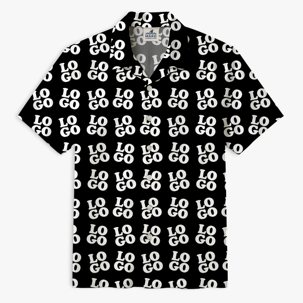 Custom Company Logo Button Up Shirt For Teams - Mako Hawaiian