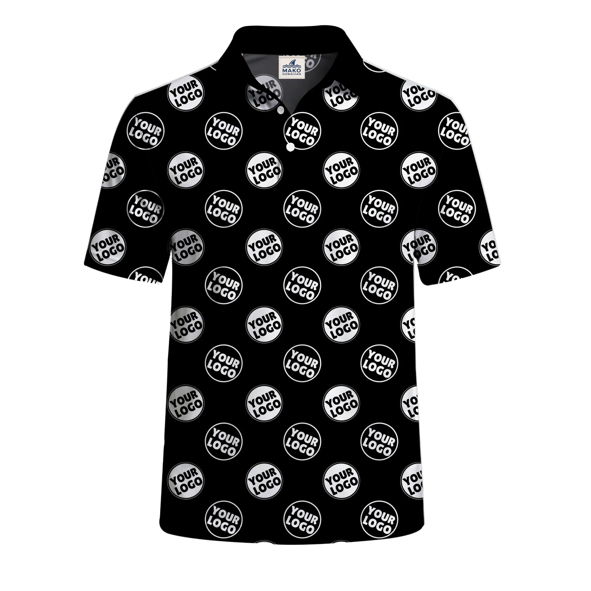 Custom Company Logo Polo Shirt With Live Preview - Mako Hawaiian