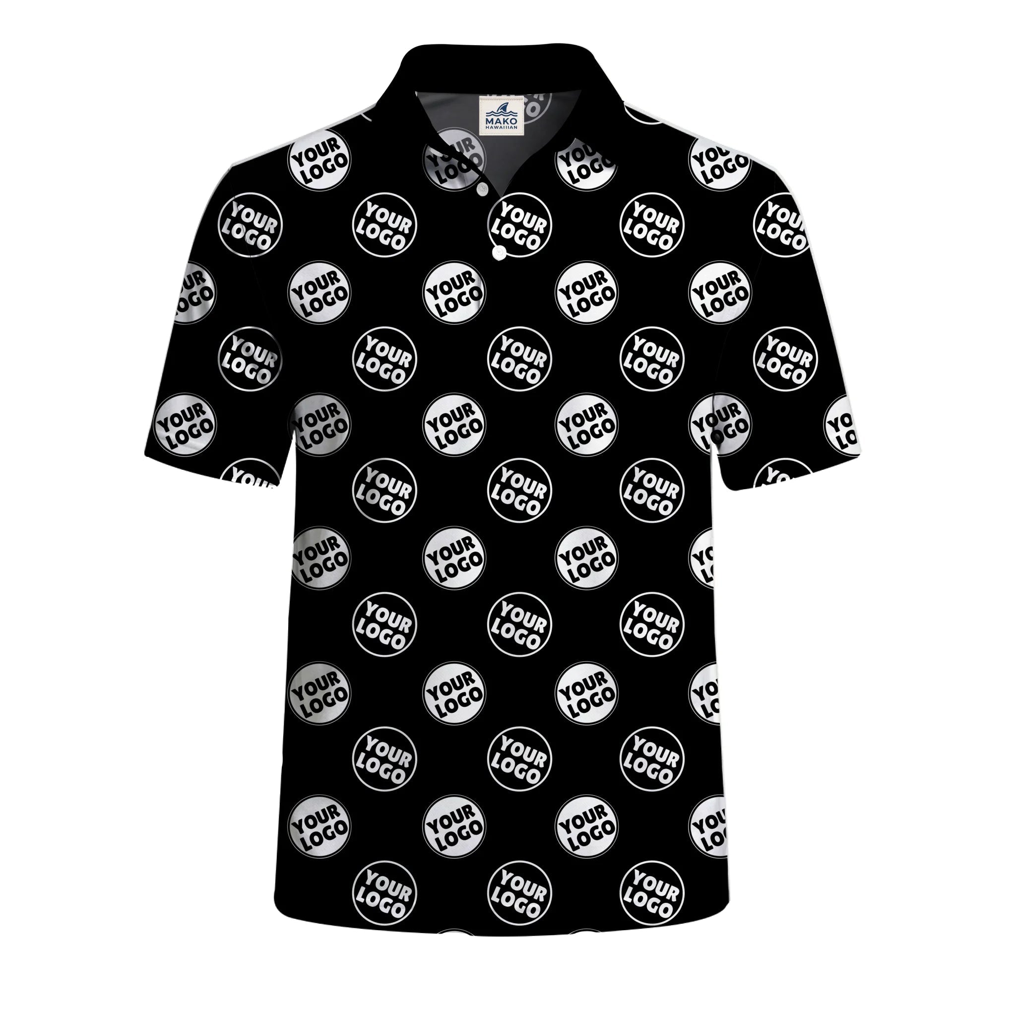 Custom Company Logo Polo Shirt With Live Preview - Mako Hawaiian
