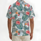 Custom Floral Hibiscus Hawaiian Shirt With Logo For Teams - Mako Hawaiian