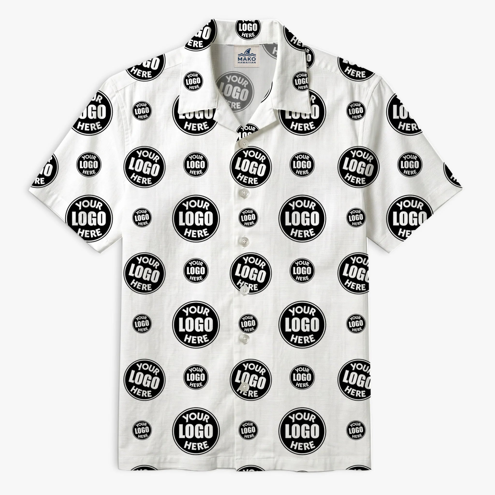 Custom Hawaiian Shirt With Corporate Logo - Mako Hawaiian