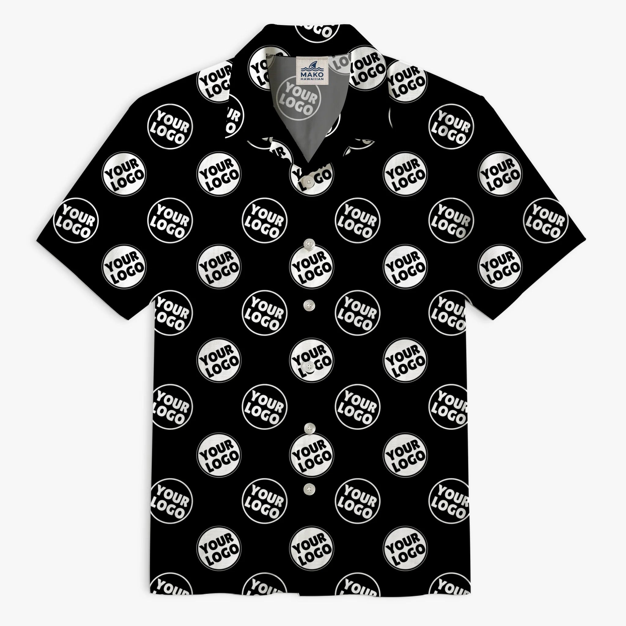 Custom Logo Hawaiian Shirt With Live Preview - Mako Hawaiian
