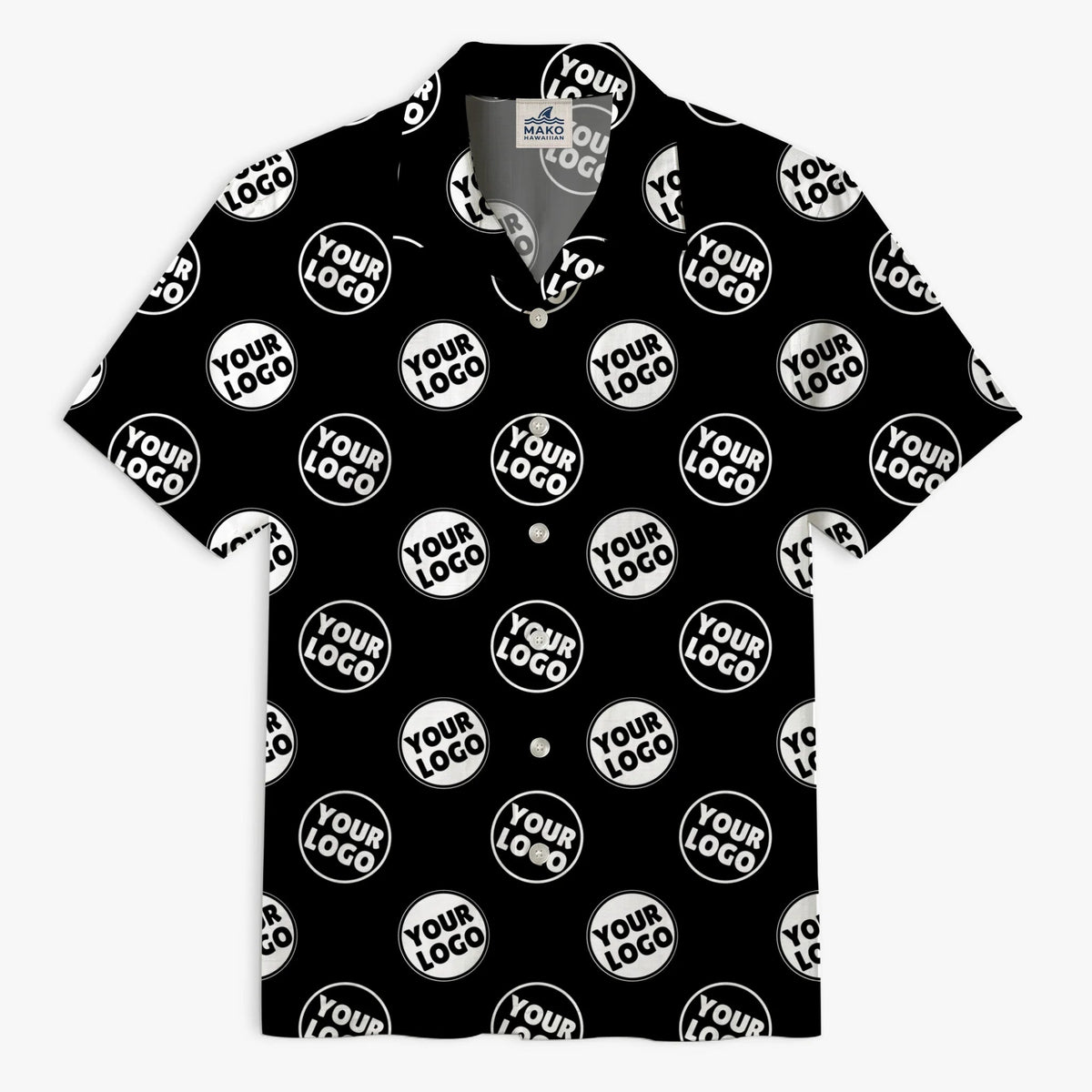 Custom Logo Hawaiian Shirt With Live Preview - Mako Hawaiian