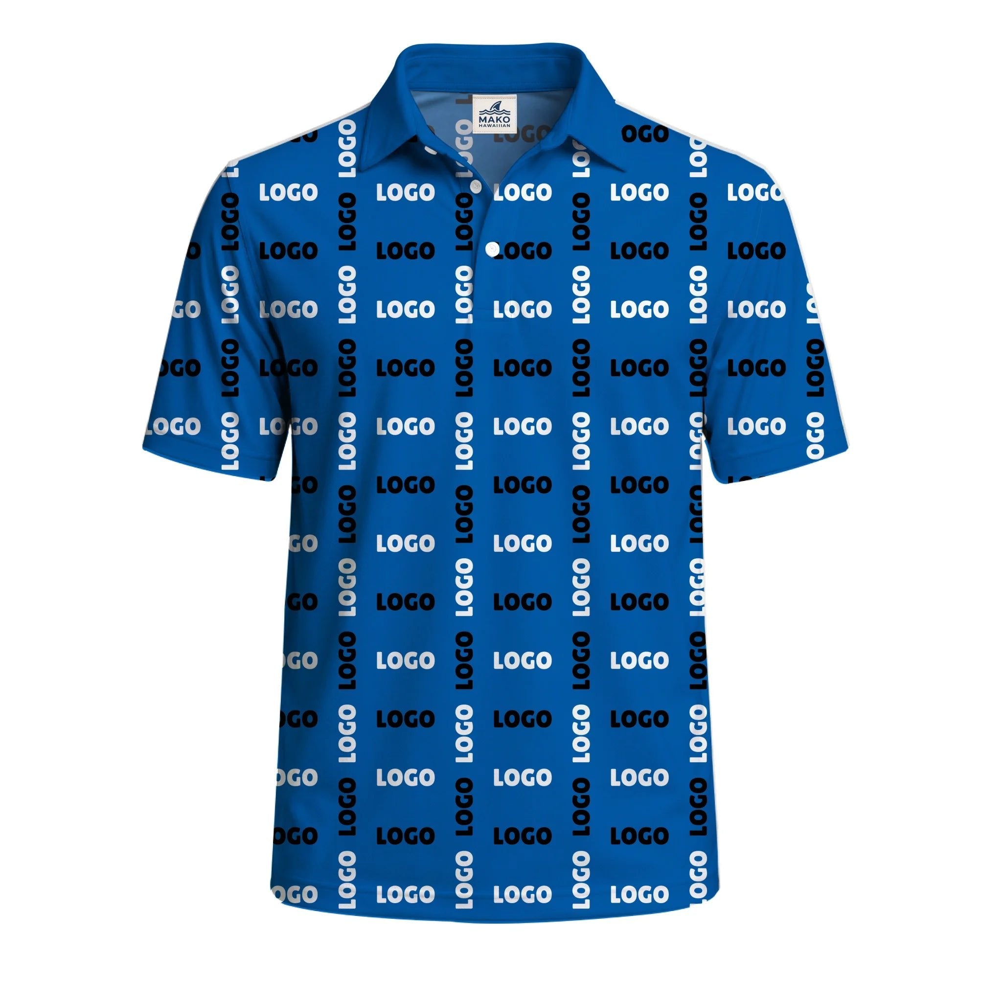 Custom Logo Polo Shirt With Live Preview - Mako Hawaiian