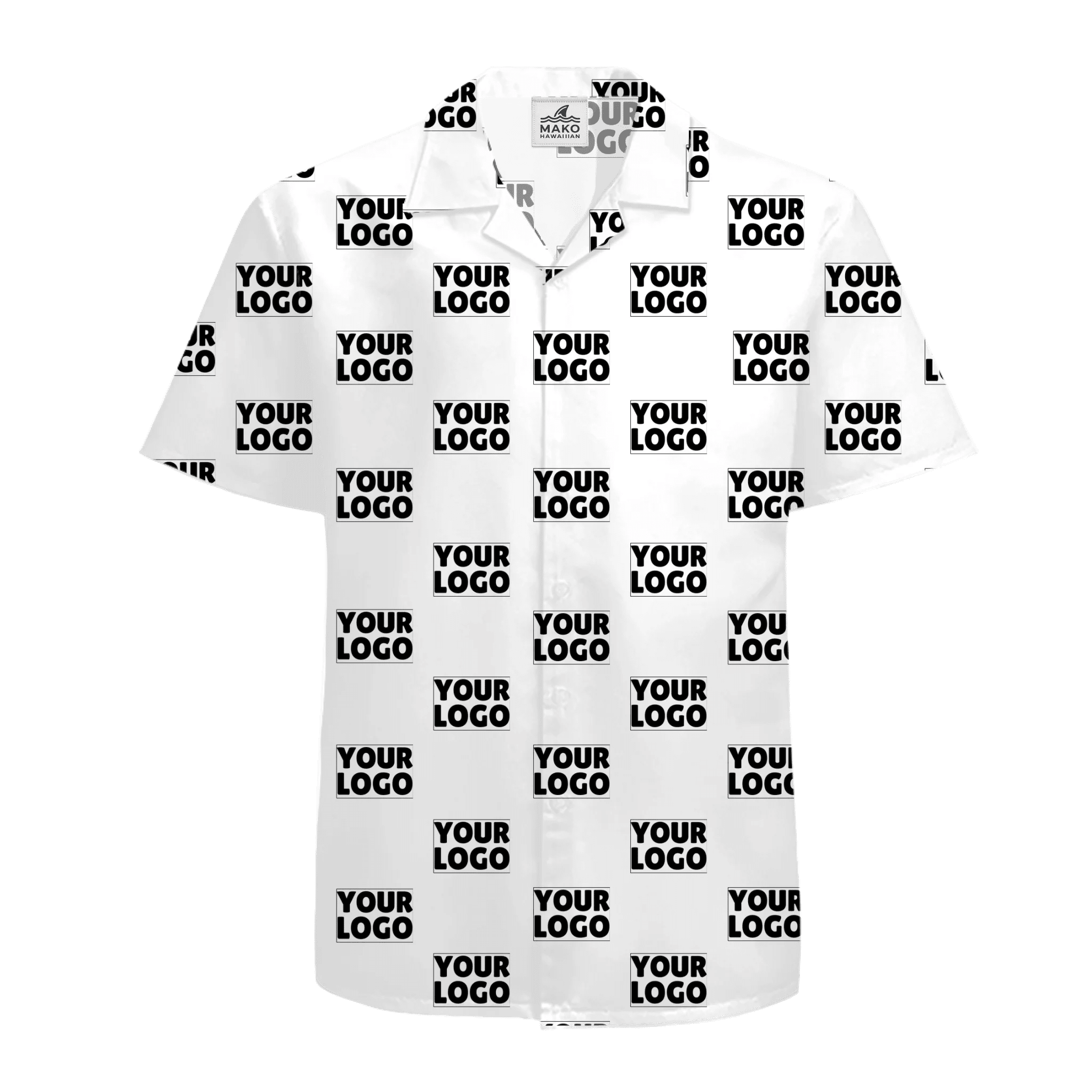 Custom Multiple Logo Company Button Up Shirt - Mako Hawaiian