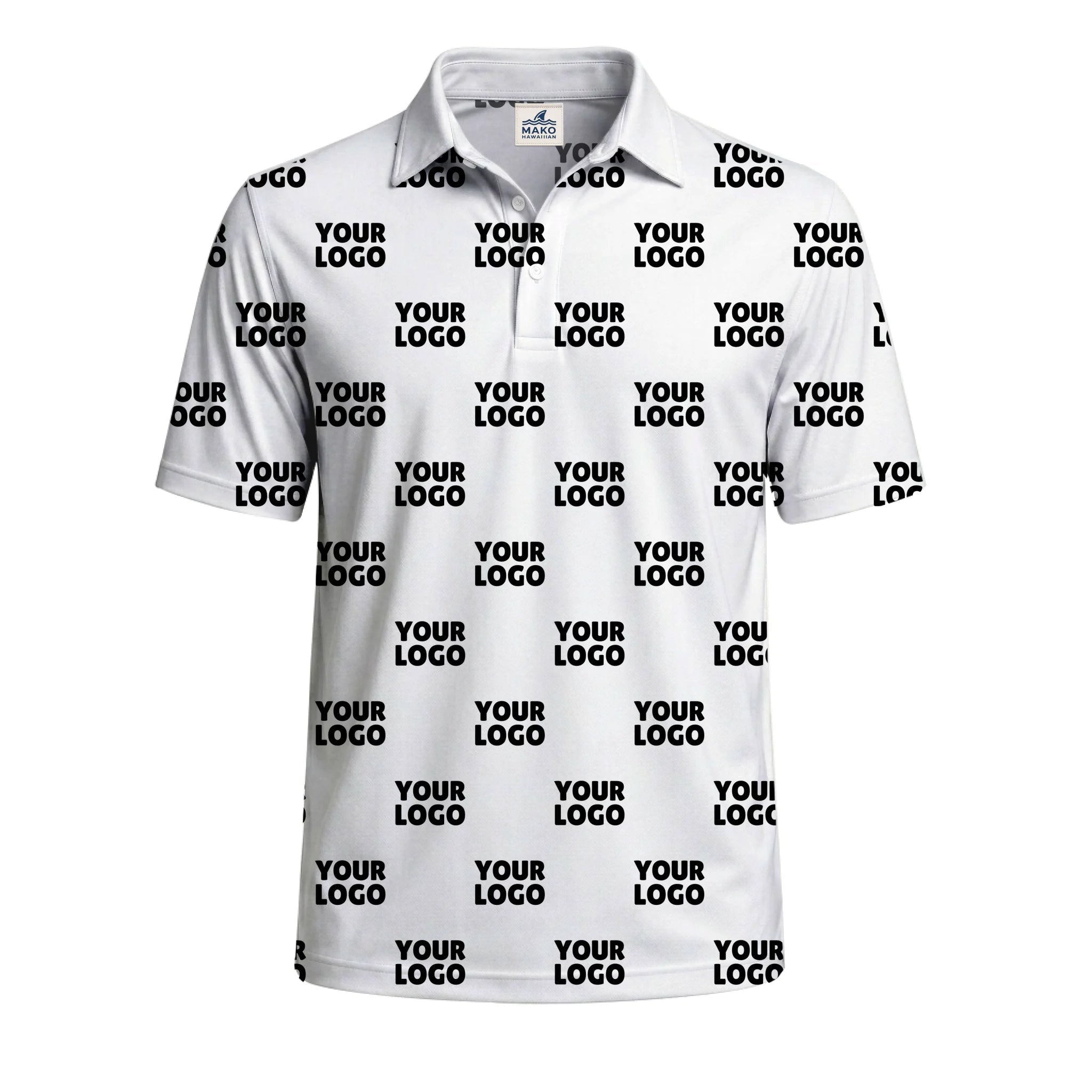 Custom Multiple Logo Company Polo Shirt - Mako Hawaiian