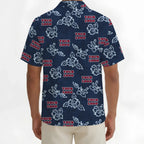 Custom Navy Hibiscus Hawaiian Shirt With Live Preview - Mako Hawaiian