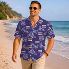 Custom Purple Hibiscus Hawaiian Shirt With Live Preview - Mako Hawaiian