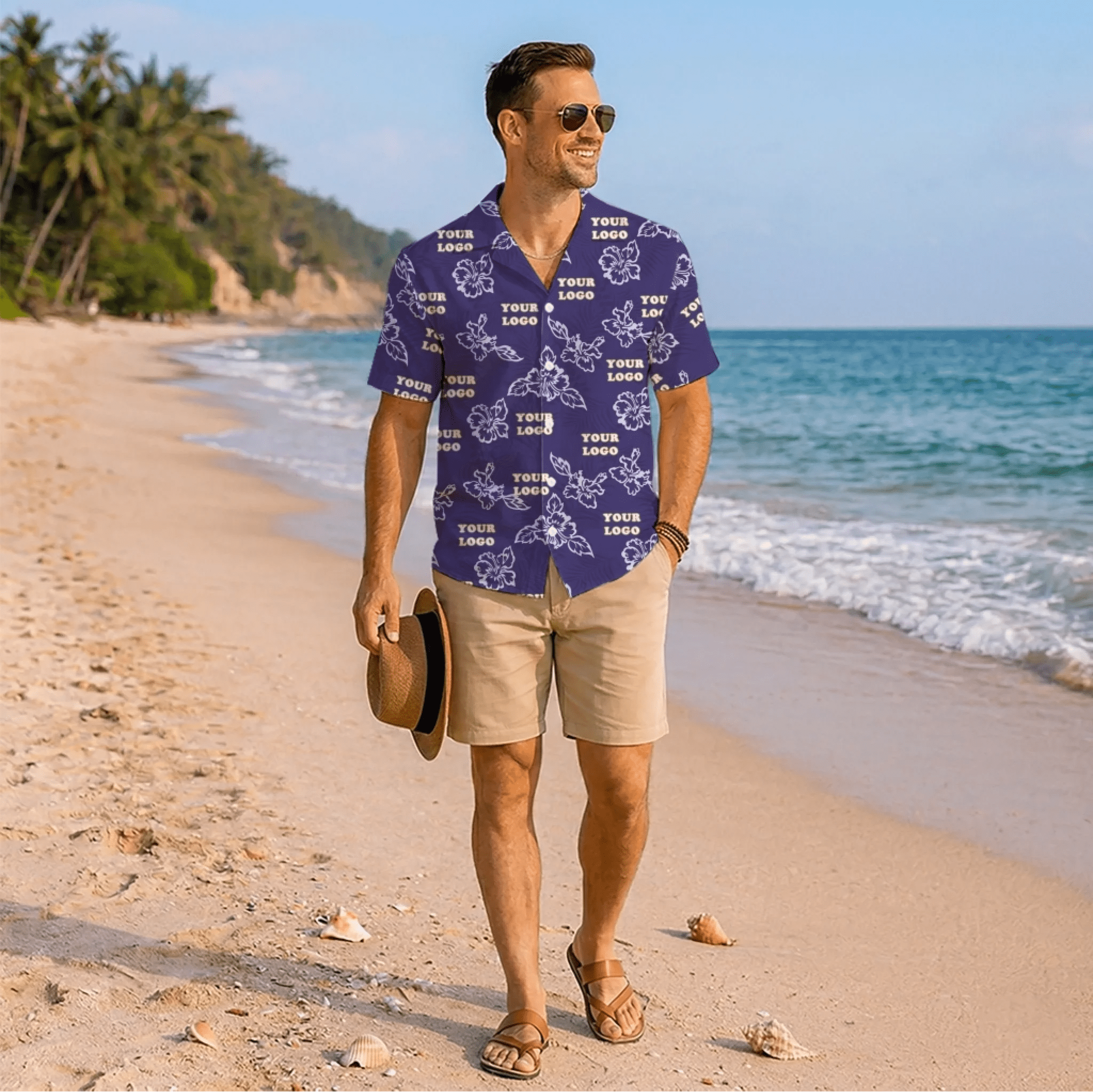 Custom Purple Hibiscus Hawaiian Shirt With Live Preview - Mako Hawaiian