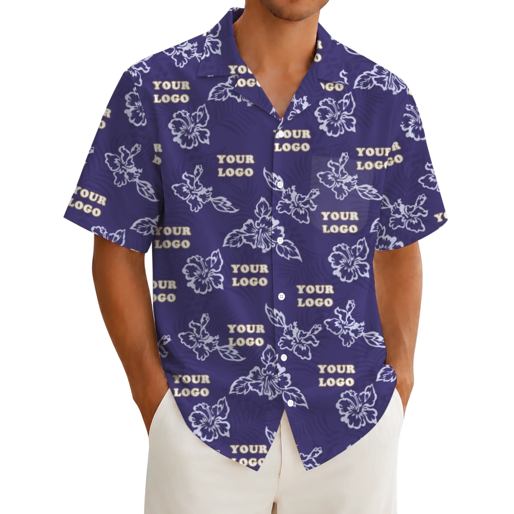 Custom Purple Hibiscus Hawaiian Shirt With Live Preview - Mako Hawaiian