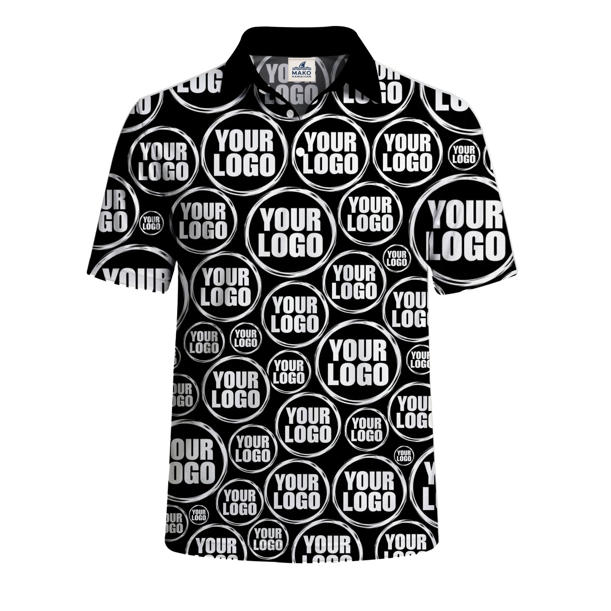 Custom Random Circle Polo Shirt with Live Preview - Mako Hawaiian