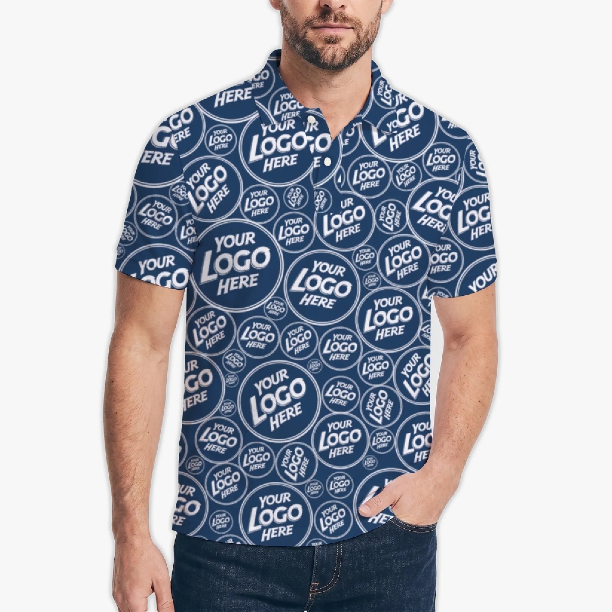 Custom Random Polo Shirt for Team with Live Preview - Mako Hawaiian