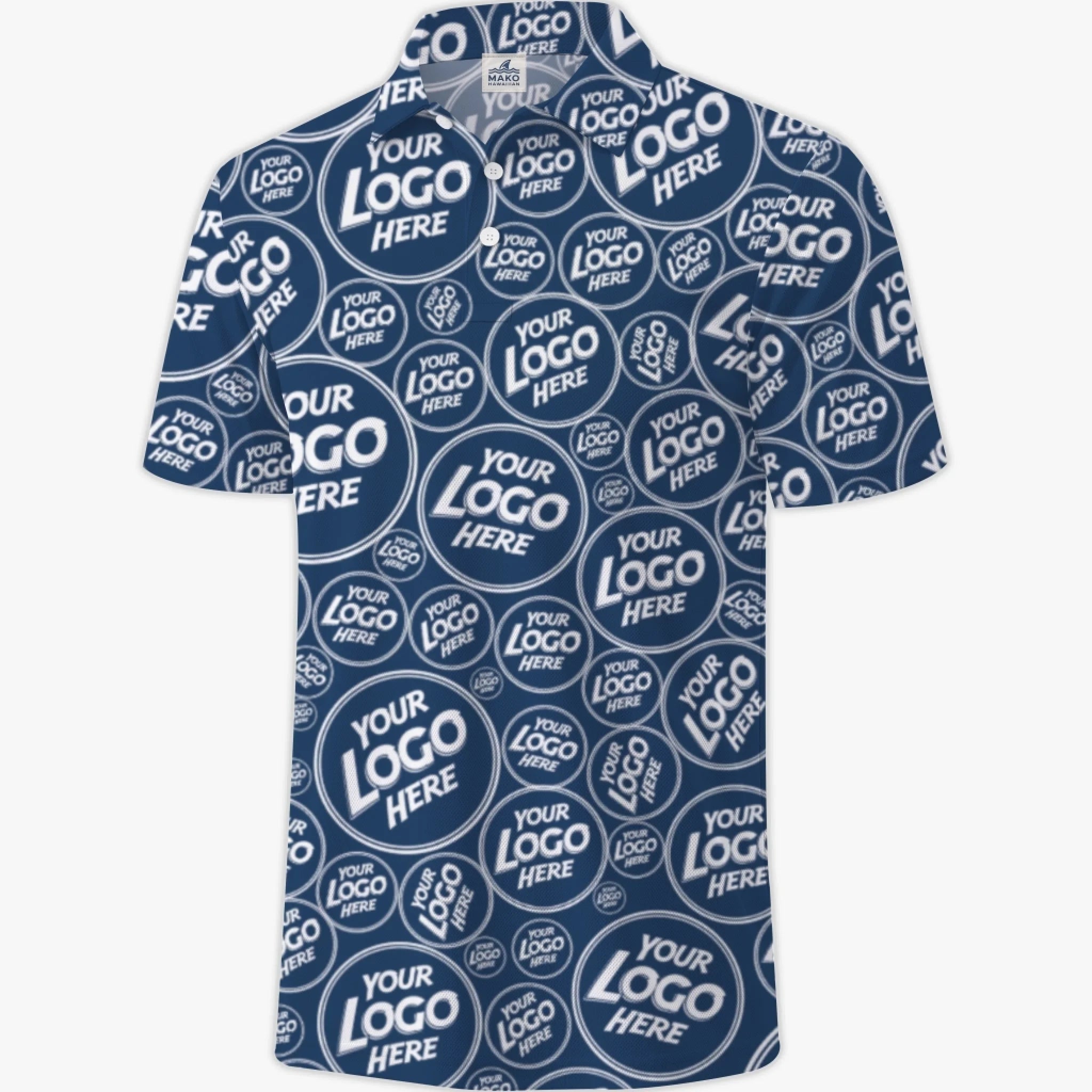 Custom Random Polo Shirt for Team with Live Preview - Mako Hawaiian