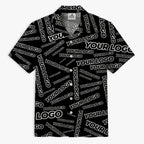 Custom Random Text Logo Hawaiian Shirt With Live Preview - Mako Hawaiian
