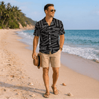 Custom Random Text Logo Hawaiian Shirt With Live Preview - Mako Hawaiian