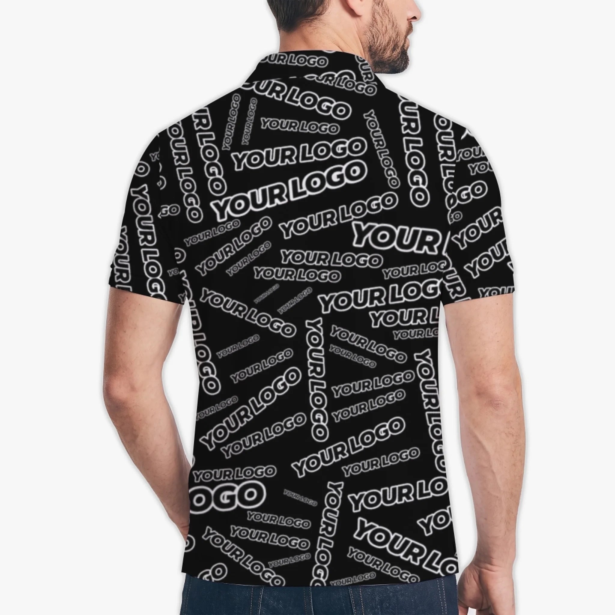 Custom Random Text Logo Polo Shirt With Live Preview - Mako Hawaiian