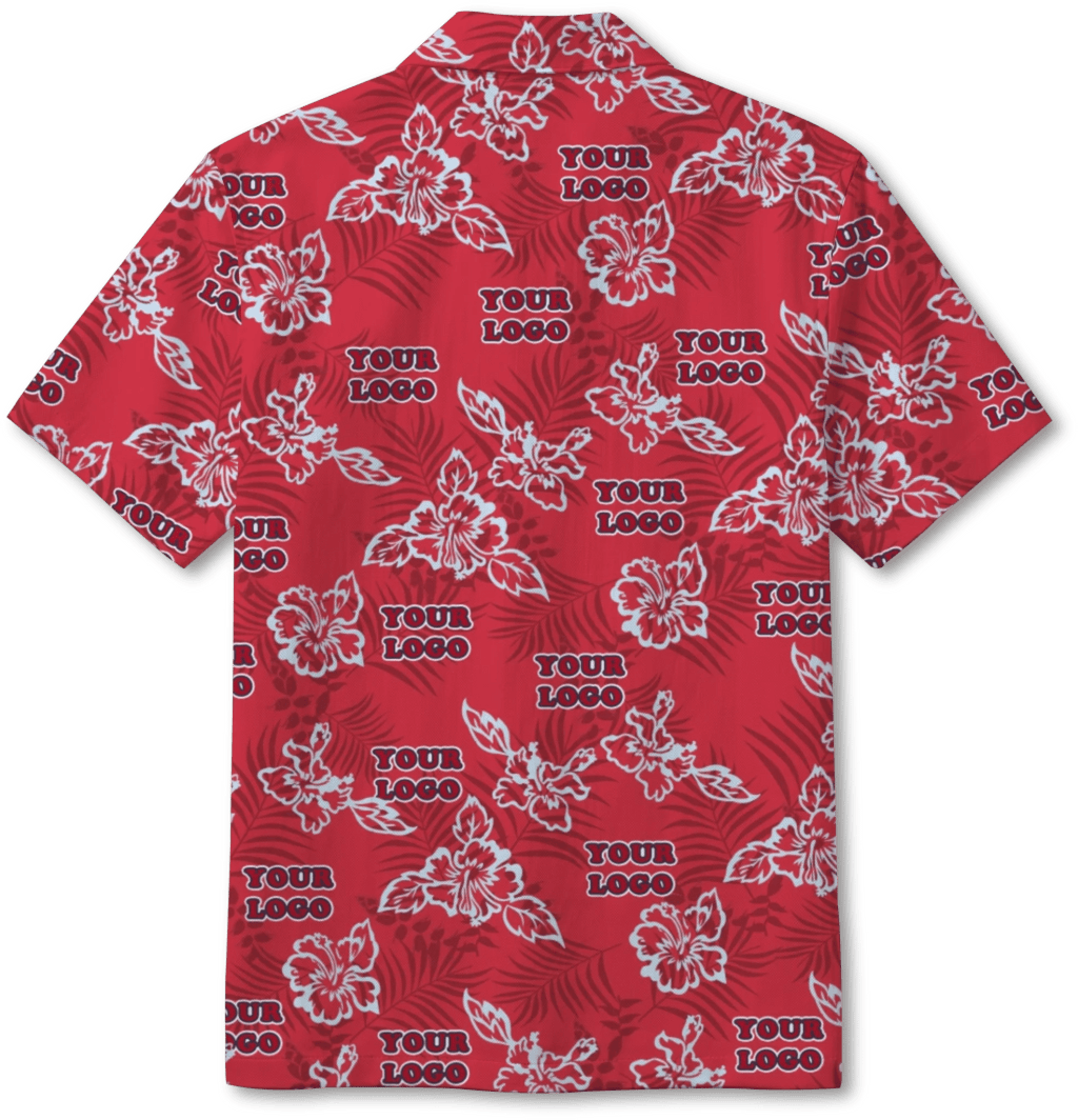 Custom Red Hibiscus Hawaiian Shirt With Live Preview - Mako Hawaiian