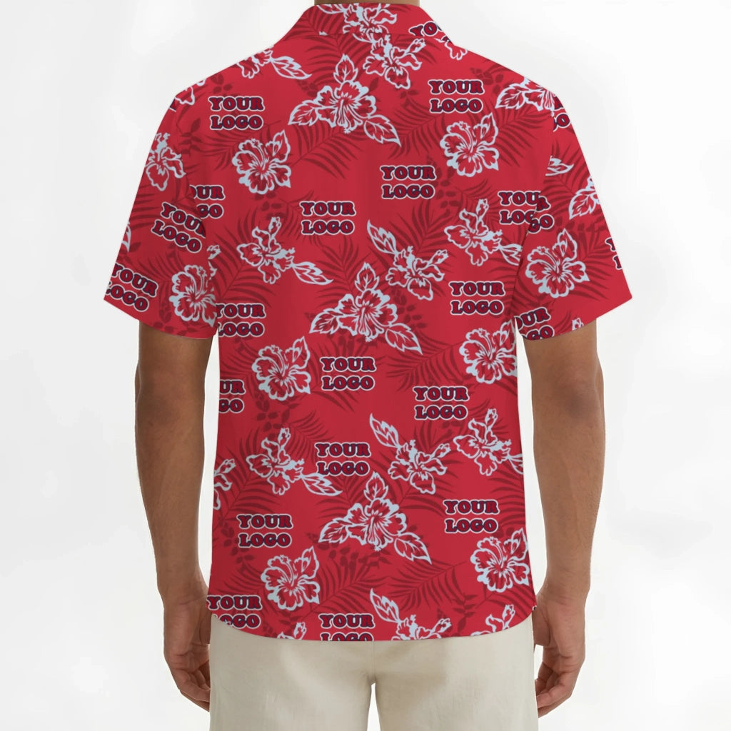 Custom Red Hibiscus Hawaiian Shirt With Live Preview - Mako Hawaiian