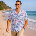 Custom White Hibiscus Hawaiian Shirt With Live Preview - Mako Hawaiian