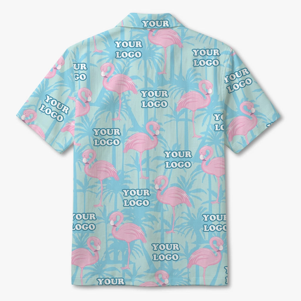 [Instant Preview] Custom Flamingo Hawaiian Shirt With Logo - Mako Hawaiian